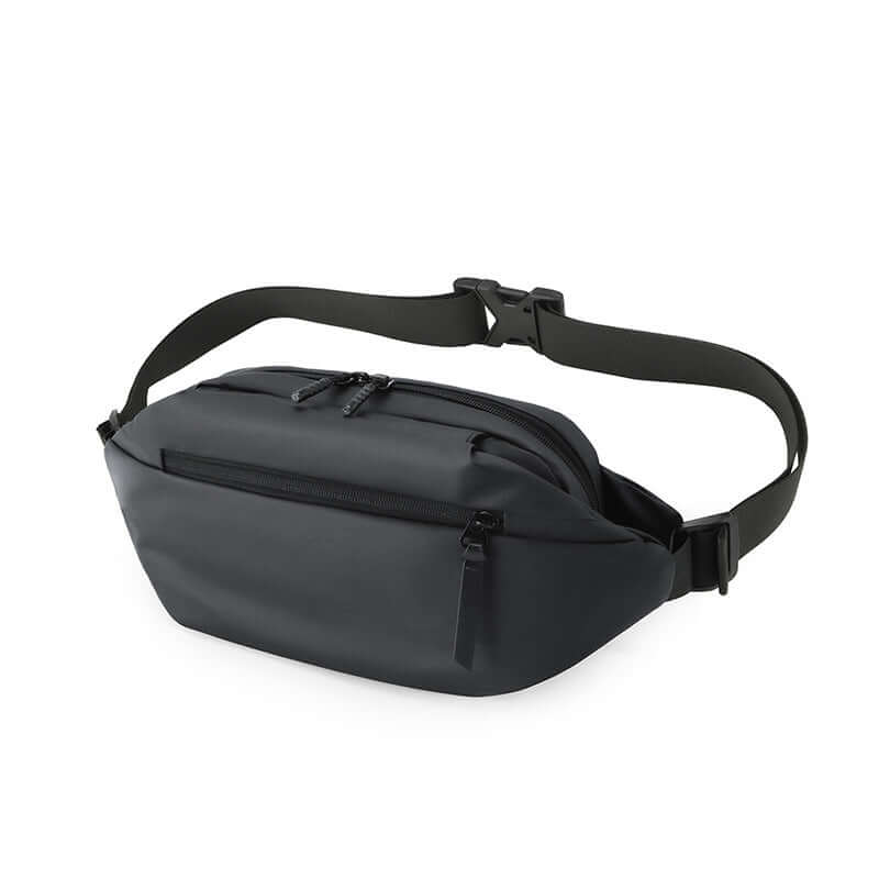High Capacity Waist Bag in waterproof fabric, sleek design, ideal for active lifestyles, roomy space for essentials.