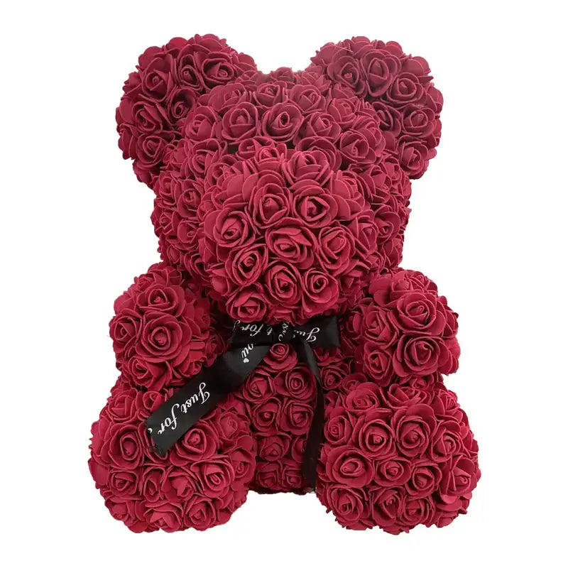 Elegant Rose Bear Heart, romantic artificial flowers, subtle fragrance, perfect for Valentine’s Day, Christmas, or appreciation.