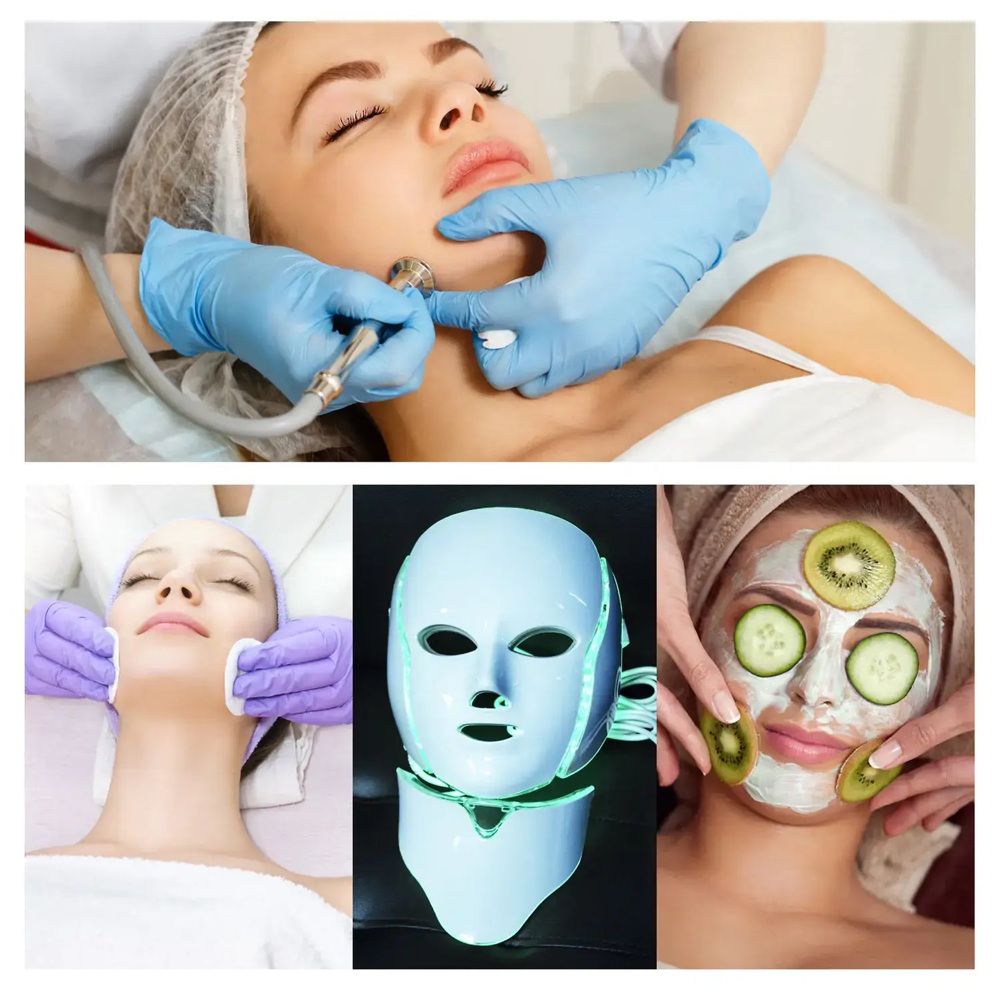 LED facial mask with light therapy for acne, wrinkles & glowing skin. Safe, comfortable & easy at-home treatment for all skin types.