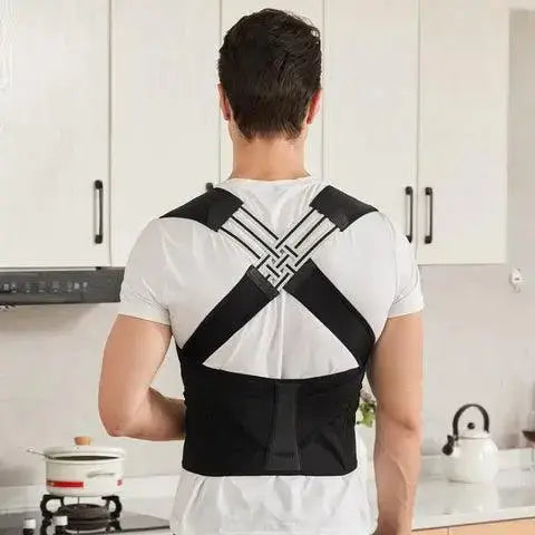 Shoulder and back posture corrector belt for spine alignment, reducing slouching and back pain, enhancing comfort and confidence.