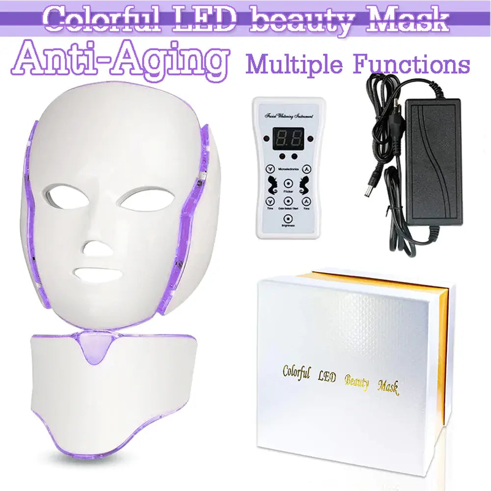 LED facial mask with light therapy for acne, wrinkles & glowing skin. Safe, comfortable & easy at-home treatment for all skin types.