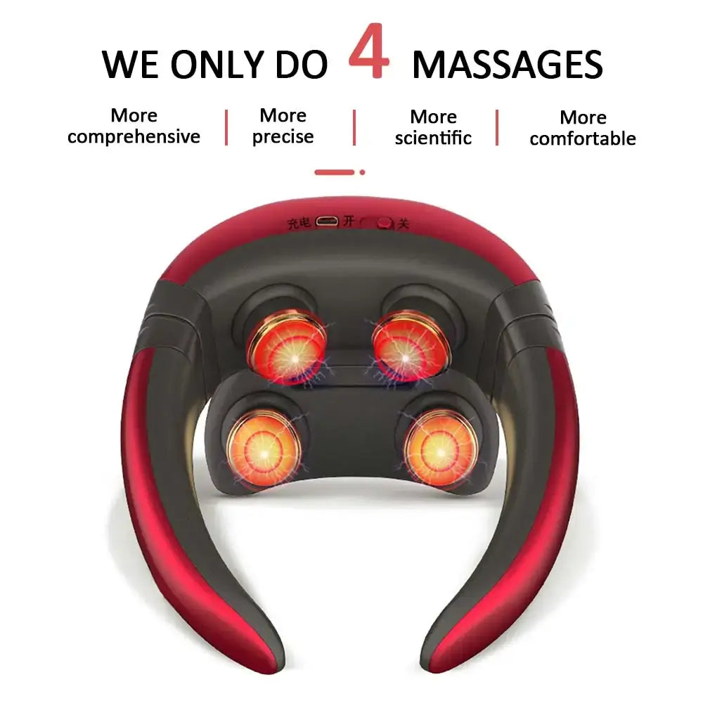 Smart 4D Magnetic Neck Massager relieves neck pain with magnetic therapy and advanced technology for comfort and relaxation.