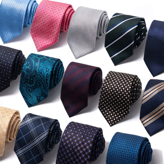 A collection of stylish business professional ties in various colors and patterns, perfect for elevating your professional look.