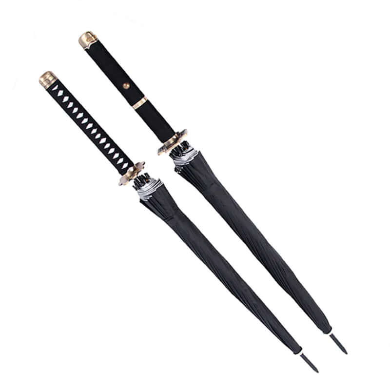 Samurai Sword Umbrella with windproof canopy and Katana-inspired handle for stylish, superior rain protection.