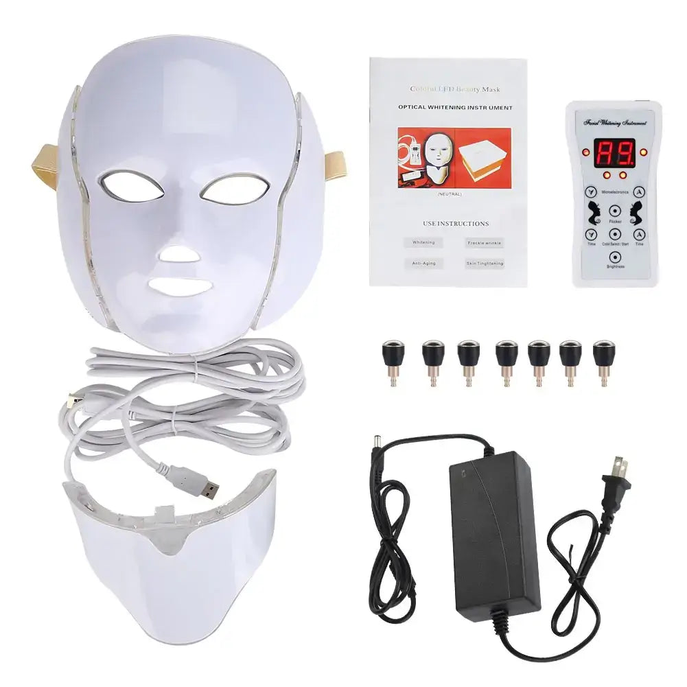 LED facial mask with light therapy for acne, wrinkles & glowing skin. Safe, comfortable & easy at-home treatment for all skin types.