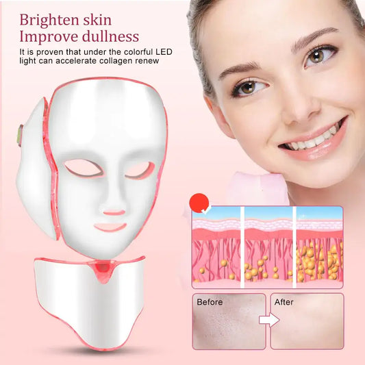 LED facial mask with light therapy for acne, wrinkles & glowing skin. Safe, comfortable & easy at-home treatment for all skin types.