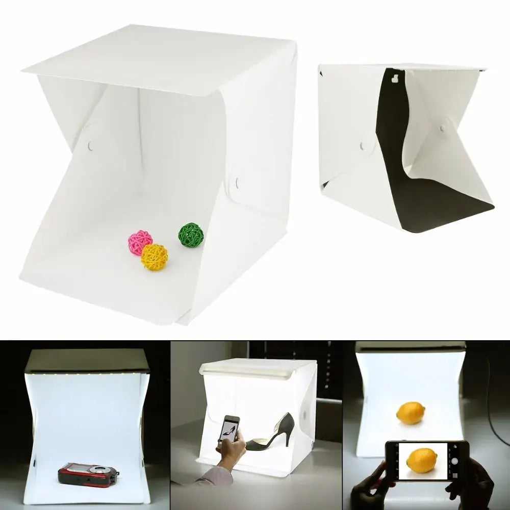 Light Room Mini: Portable photo studio with soft lighting, compact design, and perfect for stunning product shots or portraits.