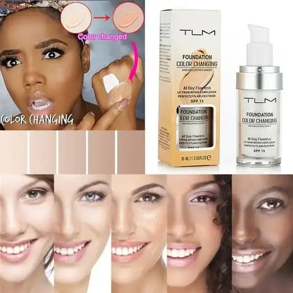 Revolutionize your makeup with Color Changing Foundation for flawless coverage that adapts to your skin tone and enhances your natural glow.