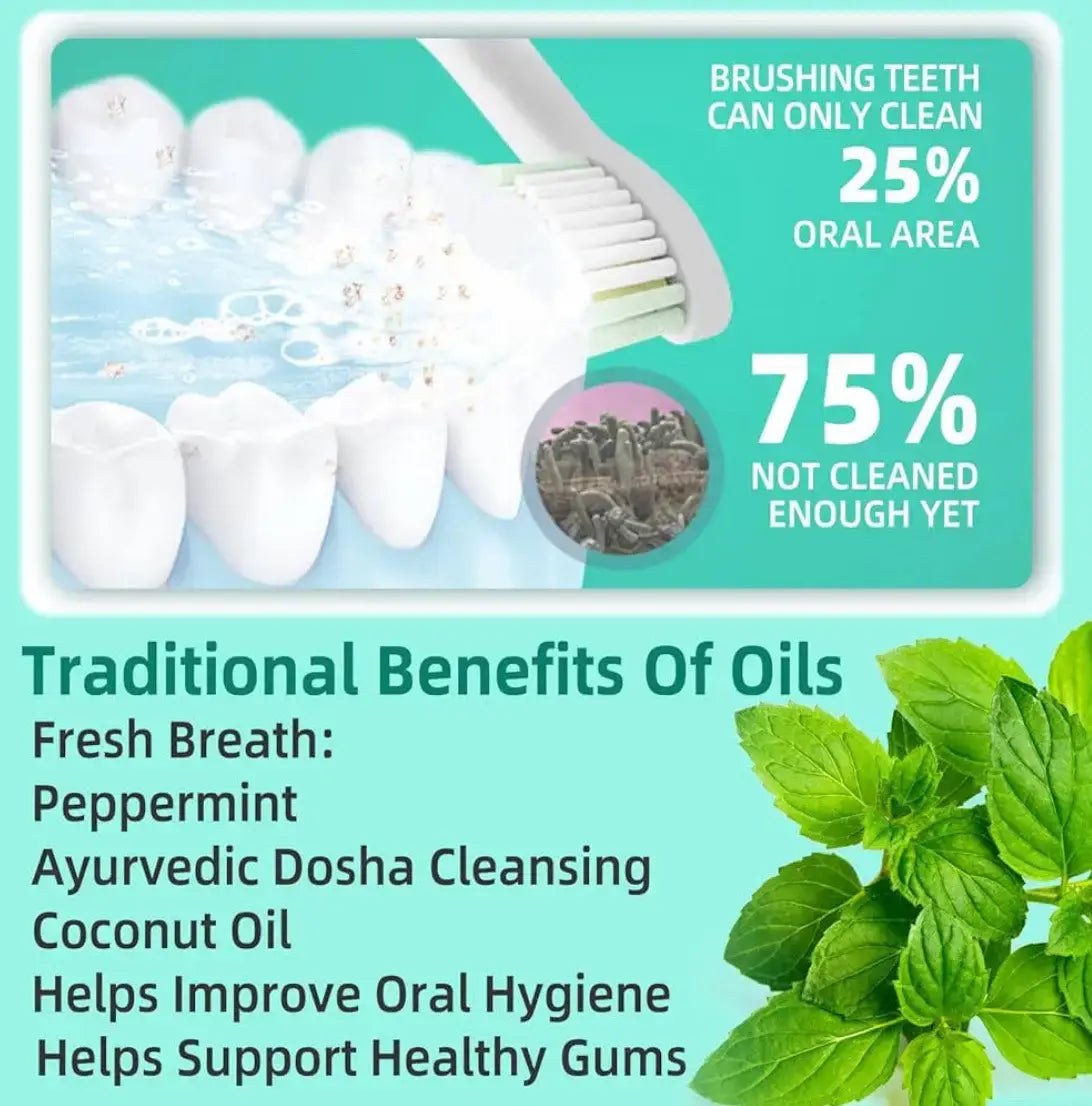 Cool Mint Oral Care, advanced cleaning formula for fresh breath, plaque-fighting, whitening, and enamel protection.