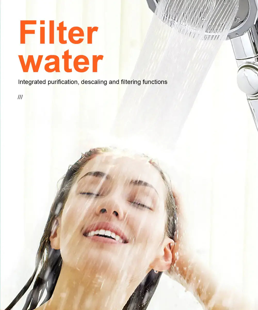 Pressurized shower head for a luxurious experience, boosting water flow for a spa-like cleanse and long-term performance.