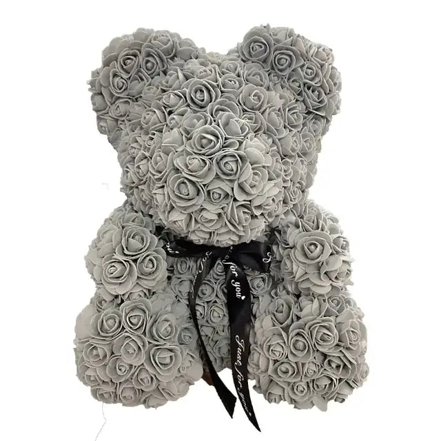 Elegant Rose Bear Heart, romantic artificial flowers, subtle fragrance, perfect for Valentine’s Day, Christmas, or appreciation.