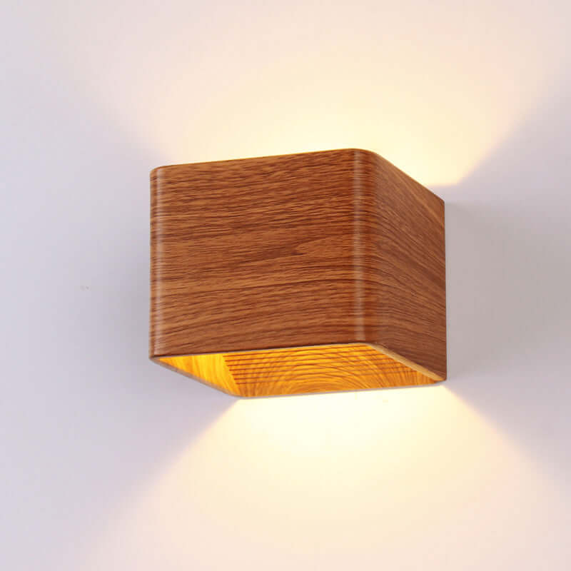 Indoor Wall Mounted Lamp with wooden finish providing warm ambient lighting for stylish home decor.