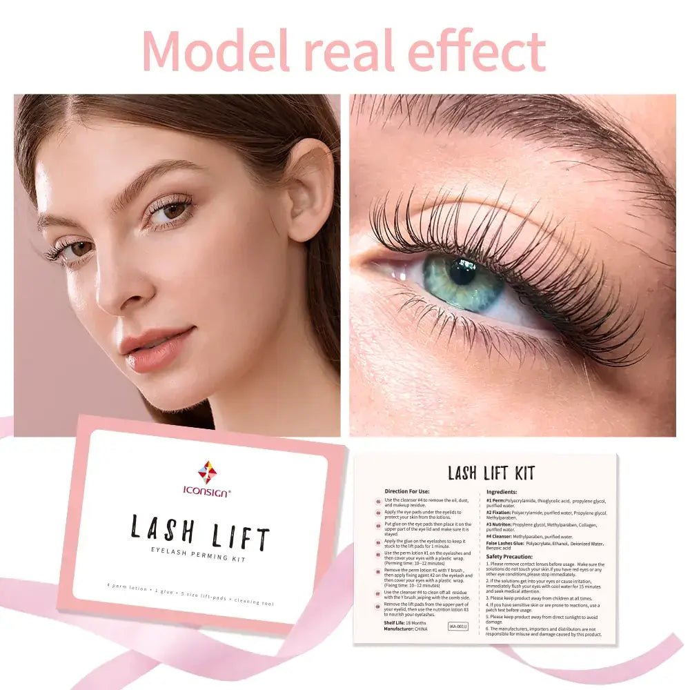 Elevate your lash game with the ICONSIGN Lash Lift Kit! Get stunning, curled lashes effortlessly with our Eyelash Perm Lotion & Enhancer.