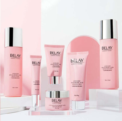 Skin Care Creams collection featuring avocado and pomegranate hyaluronic acid moisturizers and brightening solutions.