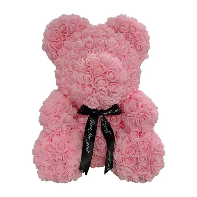 Elegant Rose Bear Heart, romantic artificial flowers, subtle fragrance, perfect for Valentine’s Day, Christmas, or appreciation.