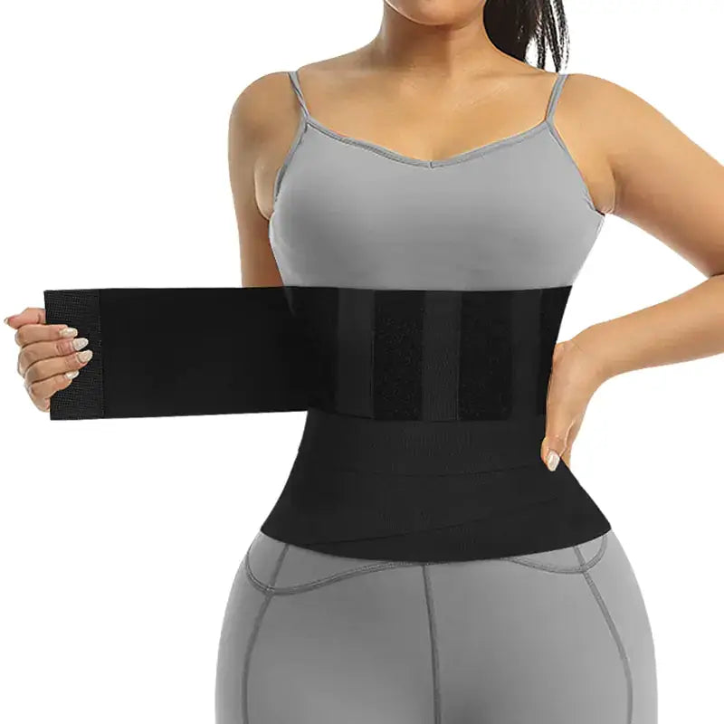 Waist Trainer with magic strips for customized fit and consistent support during any activity.