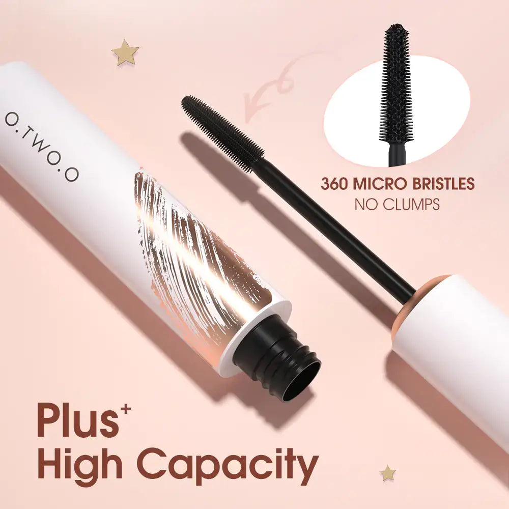 Waterproof black mascara for bold, smudge-free lashes with intense color, long-lasting wear, and gentle formula for sensitive eyes.